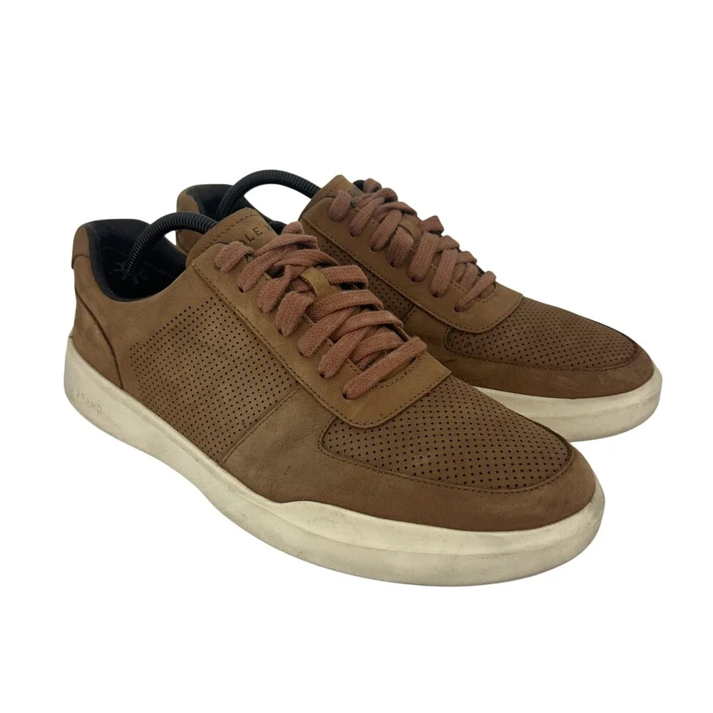 Cole Haan Shoes Mens Size 10 Grand Crosscourt Nubuck Perforated Sneakers C33980